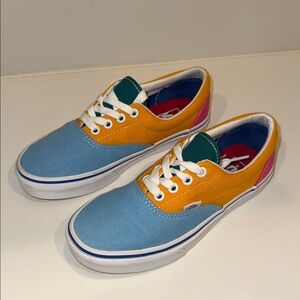 Vans Era Canvas Multi Bright Color Block Skate Shoes